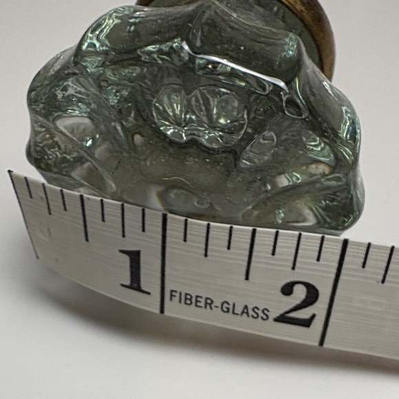 Vintage Glass and Brass Door Knob - Picture 9 of 14